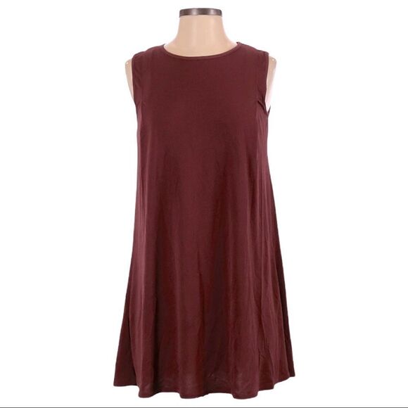 BCBGeneration Sleeveless Pleated Mahogany Tent Swing Dress Size XXS NWT - Picture 1 of 9